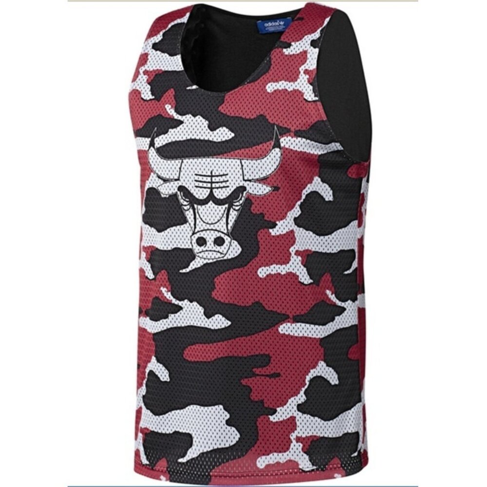 ADIDAS ORIGINALS X NBA CHICAGO BULLS MESH JERSEY M36741 LARGE EUC 0114